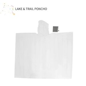 Set of 4 Lake & Trail Pocket Ponchos with Drawstring Pouch